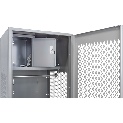 Gear Locker with Door, Steel, 24" W x 24" D x 72" H, Grey Meunier Outillage Industriel
