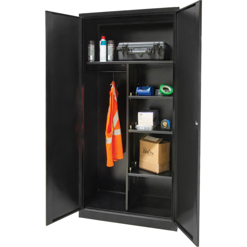 Combination Storage Cabinet, 36" W x 18" D x 72" H, Black Meunier Outillage Industriel