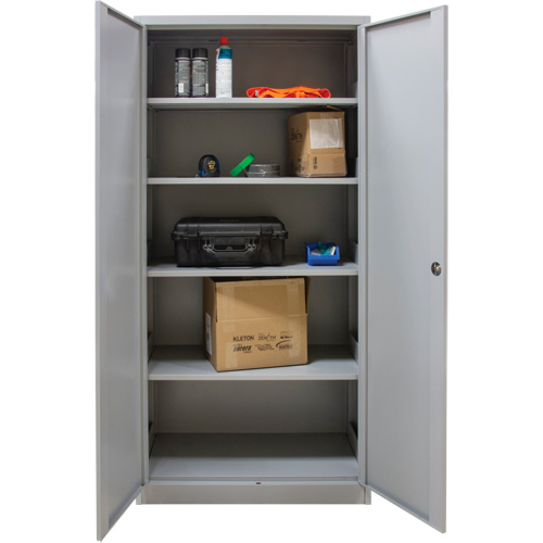 Armoires de rangement Hi-Boy, Acier, 4 Tablettes, 72" h x 36" la x 18" P, Gris Meunier Outillage Industriel