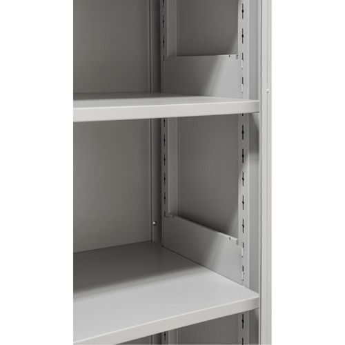 Armoires de rangement Hi-Boy, Acier, 4 Tablettes, 72" h x 36" la x 18" P, Gris Meunier Outillage Industriel
