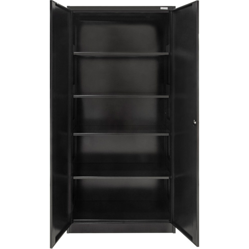 Armoire de rangement Hi-Boy, Acier, 4 Tablettes, 72" h x 36" la x 18" P, Noir Meunier Outillage Industriel