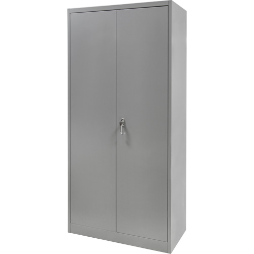 Armoire garde-robe, Acier, 36" la x 18" p x 72" h, Gris Meunier Outillage Industriel