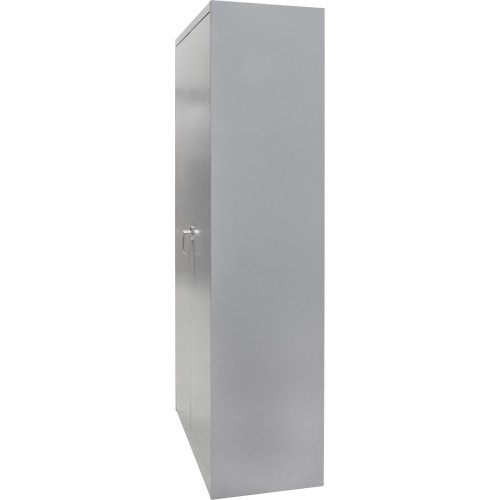 Armoire garde-robe, Acier, 36" la x 18" p x 72" h, Gris Meunier Outillage Industriel