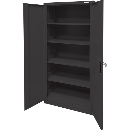 Storage Cabinet, Steel, 4 Shelves, 78" H x 36" W x 24" D, Black Meunier Outillage Industriel