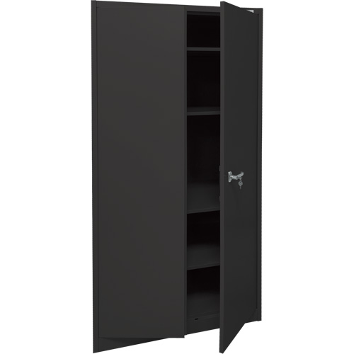 Storage Cabinet, Steel, 4 Shelves, 78" H x 36" W x 24" D, Black Meunier Outillage Industriel