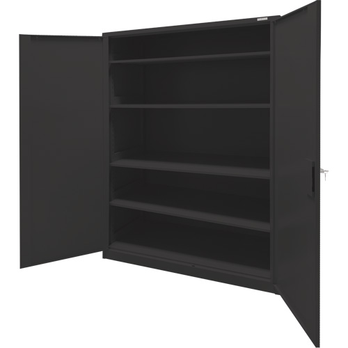 Storage Cabinet, Steel, 4 Shelves, 78" H x 48" W x 24" D, Black Meunier Outillage Industriel