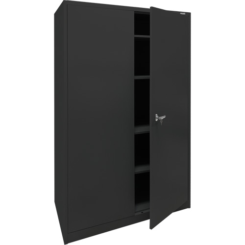 Storage Cabinet, Steel, 4 Shelves, 78" H x 48" W x 24" D, Black Meunier Outillage Industriel