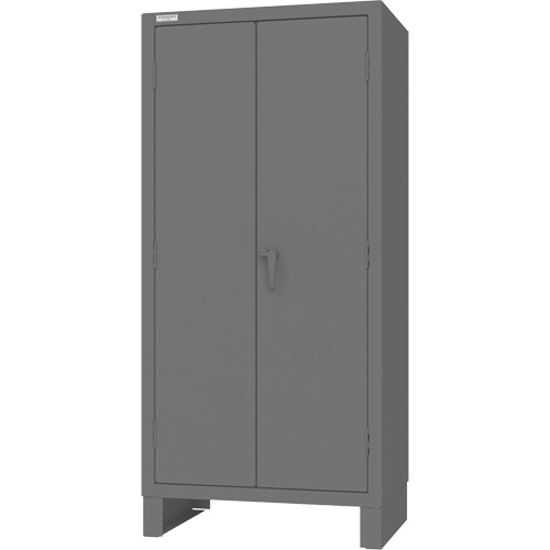 Armoire avec barre de suspension et portes encastr&eacute;es standards , Acier, 78" h x 36" la x 24" P, Gris Meunier Outillage Industriel