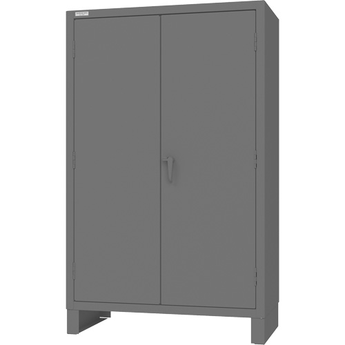 Armoire avec barre de suspension et portes encastr&eacute;es standards, Acier, 78" h x 48" la x 24" P, Gris Meunier Outillage Industriel