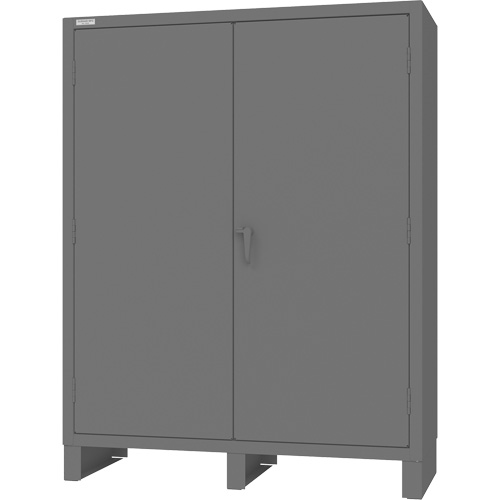 Armoire avec barre de suspension et portes encastr&eacute;es standards, Acier, 78" h x 60" la x 24" P, Gris Meunier Outillage Industriel