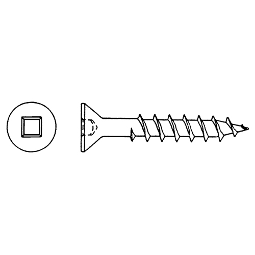 Flat Head Wood Screws , #10 x 5" L, Zinc Plated Meunier Outillage Industriel