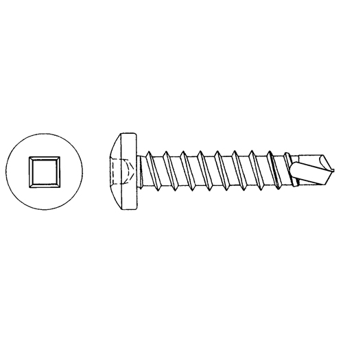 Self Drill Pan Head Screws, #8 x 5/8" L, Zinc Plated Meunier Outillage Industriel