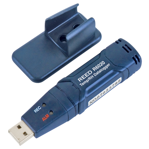 Enregistreur de donn&eacute;es de temp&eacute;rature/humidit&eacute; avec certificat de calibration, -35°C &agrave; 80°C (-31°F &agrave; 176°F) Meunier Outillage Industriel