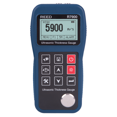 Jauge d'&eacute;paisseur ultrasonique avec certificat de calibration, Affichage Num&eacute;rique, Ultrason, gamme de 0,03" - 15,7" (0,65 mm - 400 mm) Meunier Outillage Industriel