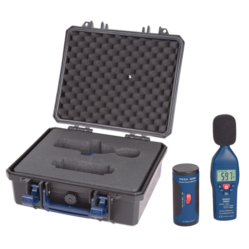 Ensemble de sonom&egrave;tre et calibrateur, Gamme de mesure 30 - 130 dB Meunier Outillage Industriel