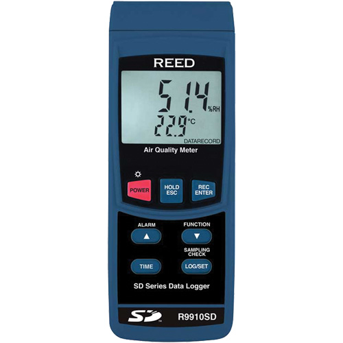 Analyseur de la qualit&eacute; d'air int&eacute;rieur &agrave; enregistrement de donn&eacute;es avec certificat de calibration Meunier Outillage Industriel