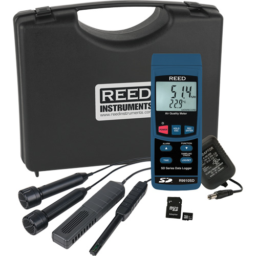 Trousse d'analyseur de la qualit&eacute; de l'air int&eacute;rieur avec enregistrement de donn&eacute;es Meunier Outillage Industriel