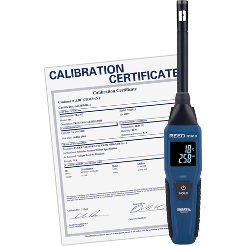 Bluetooth Smart Series Thermo-Hygrometer with Calibration Certificate, 0% - 100% RH, -4°- 140° F ( -20° - 60° C ) Meunier Outillage Industriel