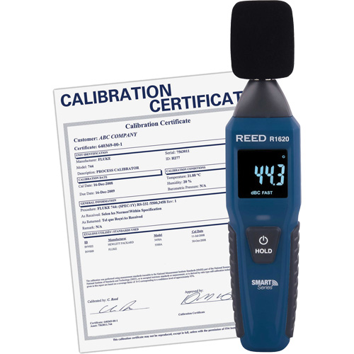 Sonom&egrave;tre Bluetooth Smart Series avec certificat de calibration, Gamme de mesure 30 - 130 dB Meunier Outillage Industriel