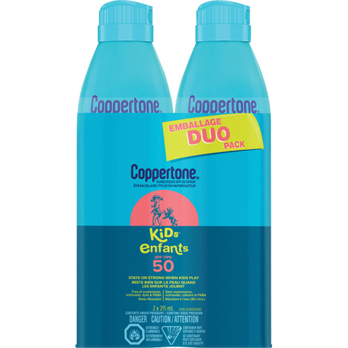 Kids Water Resistant Sunscreen, SPF 50, Aerosol Meunier Outillage Industriel