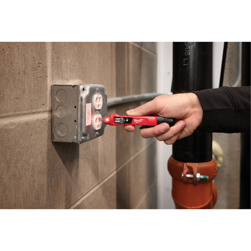 Dual Range Non-Contact Voltage Detector with LED, 12 V - 49 V/50 V - 1000 V, Display & Sound Alert Meunier Outillage Industriel
