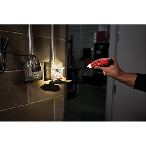 Voltage Detector with LED & GFCI Receptacle Tester Kit, 50 V - 1000 V, Display & Sound Alert Meunier Outillage Industriel