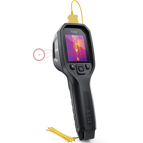 Cam&eacute;ra d'imagerie thermique IR 24:1 avec laser Bullseye et thermocouple de type K, 160 x 120 pixels, -10° - 45°C (14° - 113°F), 70 mK Meunier Outillage Industriel
