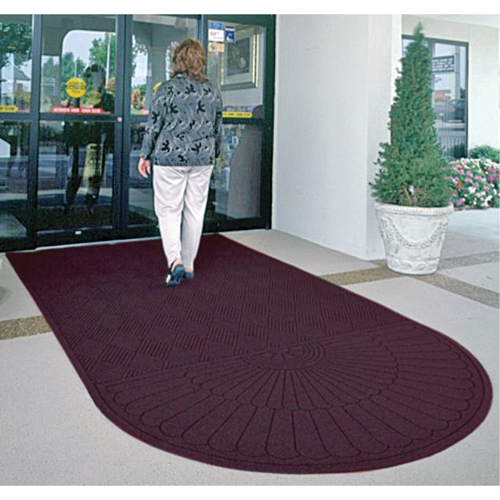 Waterhog&reg; Eco Matting, Wiper/Scraper, 3' x 10' x 3/8", Maroon Meunier Outillage Industriel