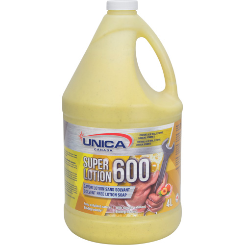 Savon antiseptique Super 600, Pierre ponce, 4 L, Bouteille, P&ecirc;che Meunier Outillage Industriel