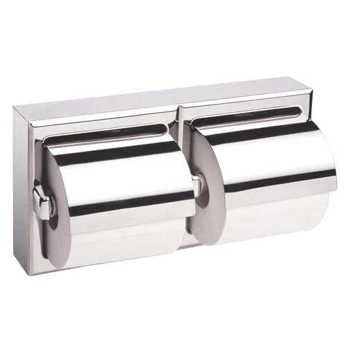 Distributeur double de papier hygi&eacute;nique avec protecteurs, Multiple Capacit&eacute; du rouleau Meunier Outillage Industriel