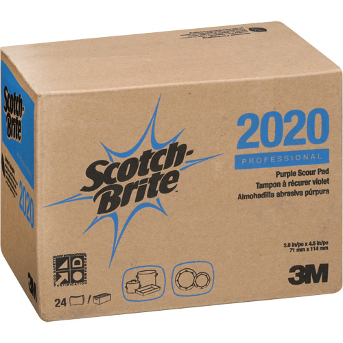 Scotch-Brite Purple Scour Pad, 4-1/2" L x 2-4/5" W Meunier Outillage Industriel
