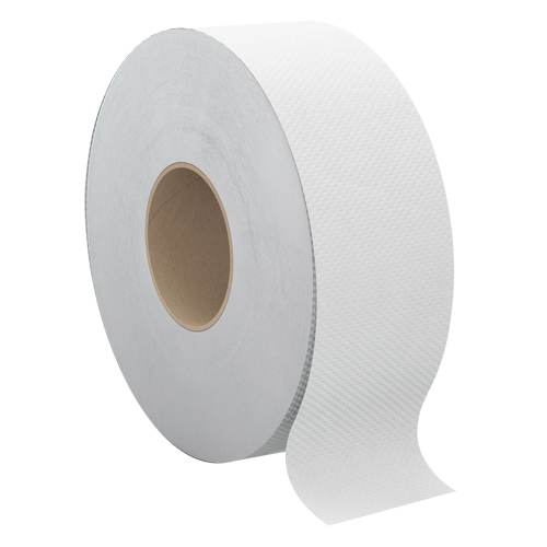 Pro Select&reg; Toilet Paper, Jumbo Roll, 2 Ply, 900' Length, White Meunier Outillage Industriel