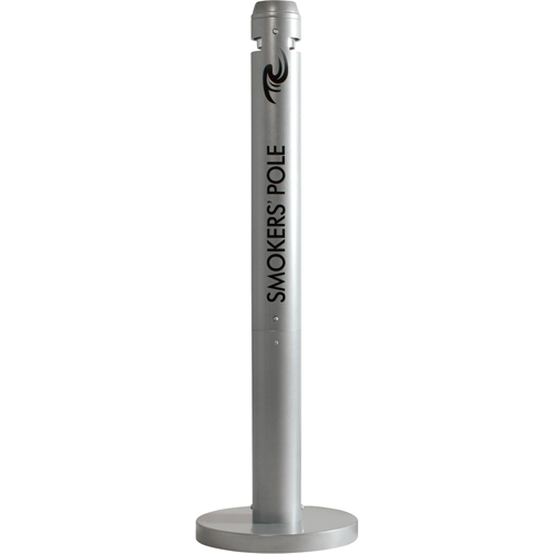 Smokers' Pole Cigarette Receptacle, Free-Standing, Aluminum, 41" Height Meunier Outillage Industriel