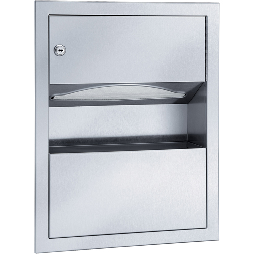 Combinaisons distributeurs d'essuie-mains & poubelle, Manuel, 14" la x 4" p x 28" h Meunier Outillage Industriel