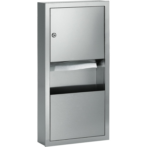 Combinaisons distributeurs d'essuie-mains & poubelle, Manuel, 14" la x 4" p x 28" h Meunier Outillage Industriel