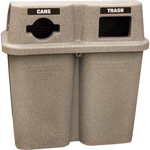 Contenants de recyclage Bullseye, Bord de rue, Plastique, 2 x 22 gal. US Meunier Outillage Industriel