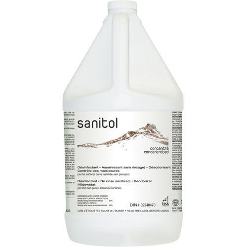 Assainissant & d&eacute;sodorisant Sanitol super concentr&eacute;, 4 L, Cruche Meunier Outillage Industriel