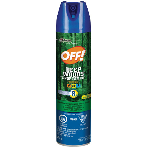 Insectifuge pour sportifs Off! R&eacute;gions sauvages, DEET &agrave; 30 %, A&eacute;rosol, 230 g Meunier Outillage Industriel