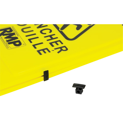 Panneau d'avertissement "Plancher mouill&eacute;", Bilingue avec pictogramme Meunier Outillage Industriel