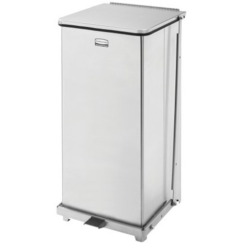 Defenders&reg; Square Step Can with Liner, Stainless Steel, 13 US gal. Capacity Meunier Outillage Industriel