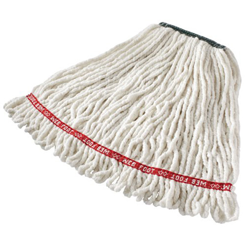 Vadrouille humide Web Foot sans r&eacute;tr&eacute;sissement, Antimicrobien, Fil, 20 oz, Style Boucle Meunier Outillage Industriel