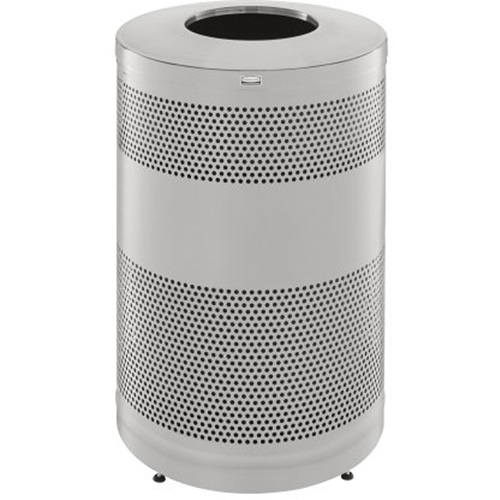 Classics Open Top Decorative Waste Bin, Stainless Steel, 51 US gal. Capacity Meunier Outillage Industriel