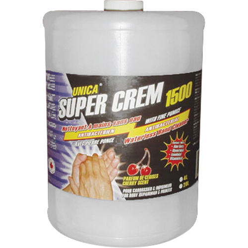 Nettoyant sans eau pour les mains Super 1500, Pierre ponce, 4 L, Cruche, Cerise Meunier Outillage Industriel
