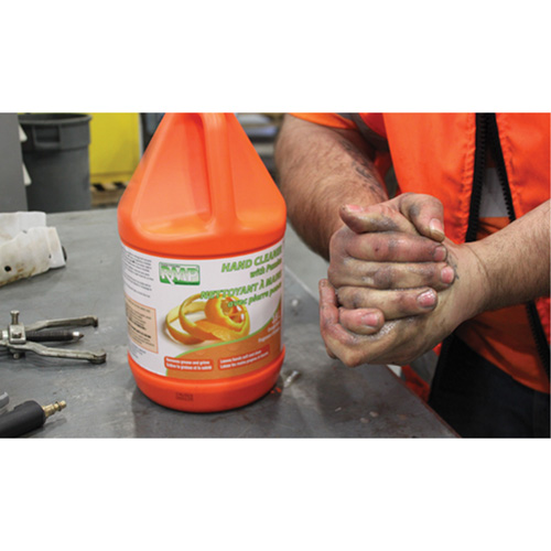Orange Hand Cleaner, Pumice, 3.6 L, Jug, Orange Meunier Outillage Industriel