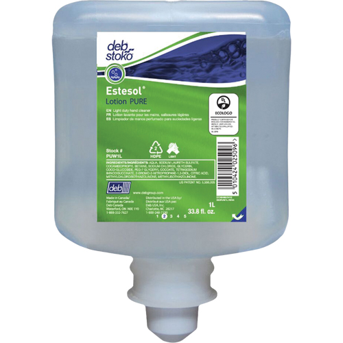 Estesol&reg; Pure Light-Duty Hand Cleaner, Cream, 1 L, Refill, Fresh Scent Meunier Outillage Industriel