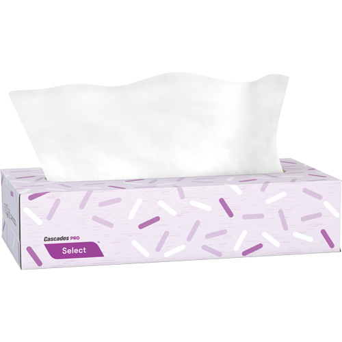 Pro Select Facial Tissue, 2 Ply, 7.3" L x 8.1" W, 100 Sheets/Box Meunier Outillage Industriel