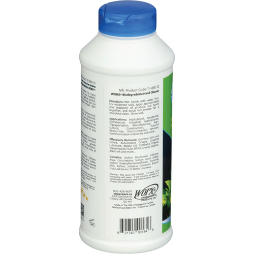 Biodegradable Hand Cleaner, Powder, 0.406 lbs., Bottle, Scented Meunier Outillage Industriel