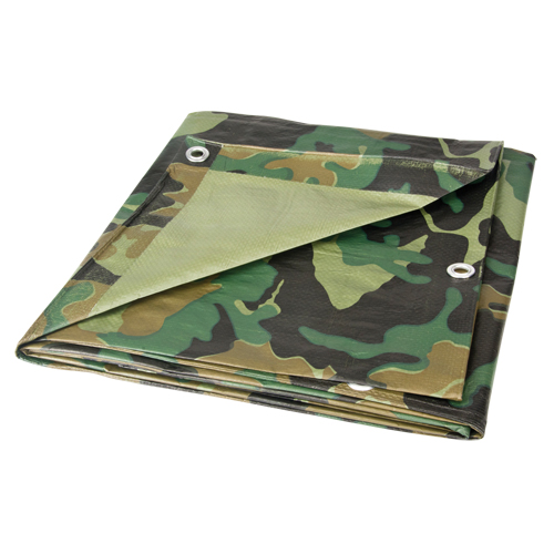 B&acirc;che, Robuste, Camouflage, 6' x 8' x 6 mils Meunier Outillage Industriel