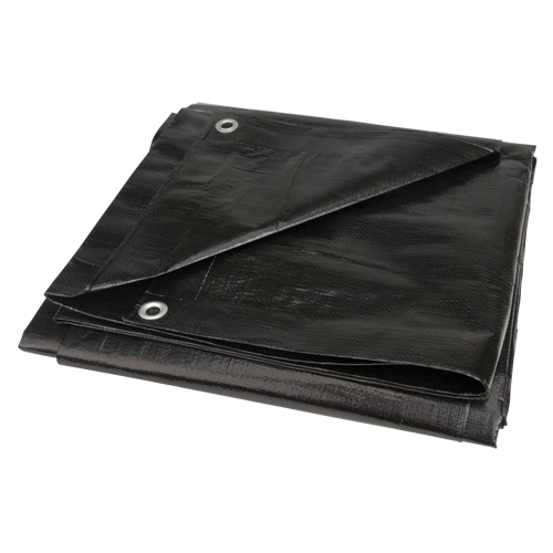 B&acirc;che, Usage industriel l&eacute;ger, Noir, 6' x 8' x 8 mils Meunier Outillage Industriel