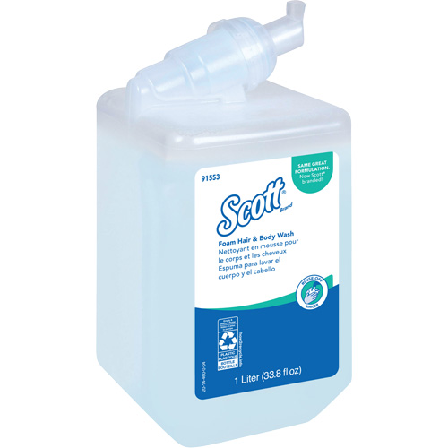 Savon moussant pour le corps et les cheveux Scott Pro, 1000 ml, Fraîcheur, Bouteille Meunier Outillage Industriel